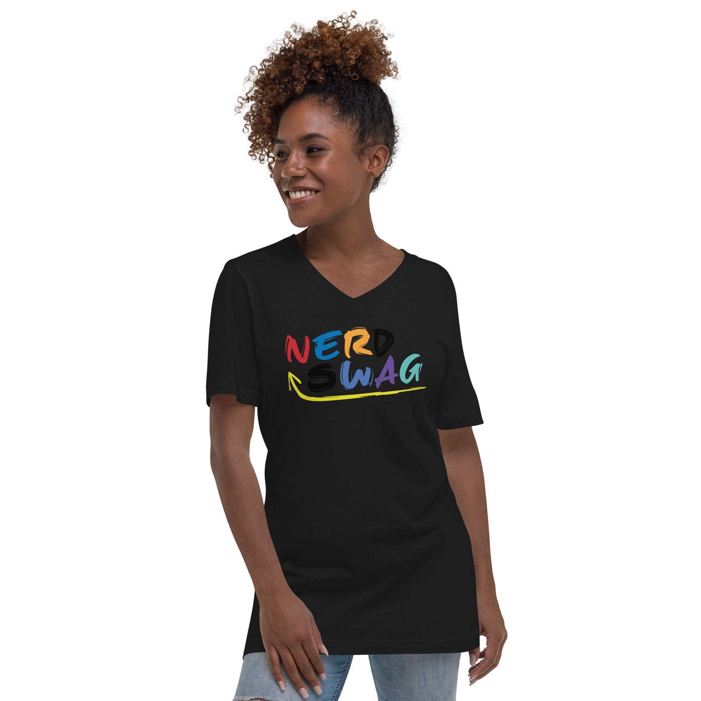 Unisex V-Neck Word Logo T-Shirt