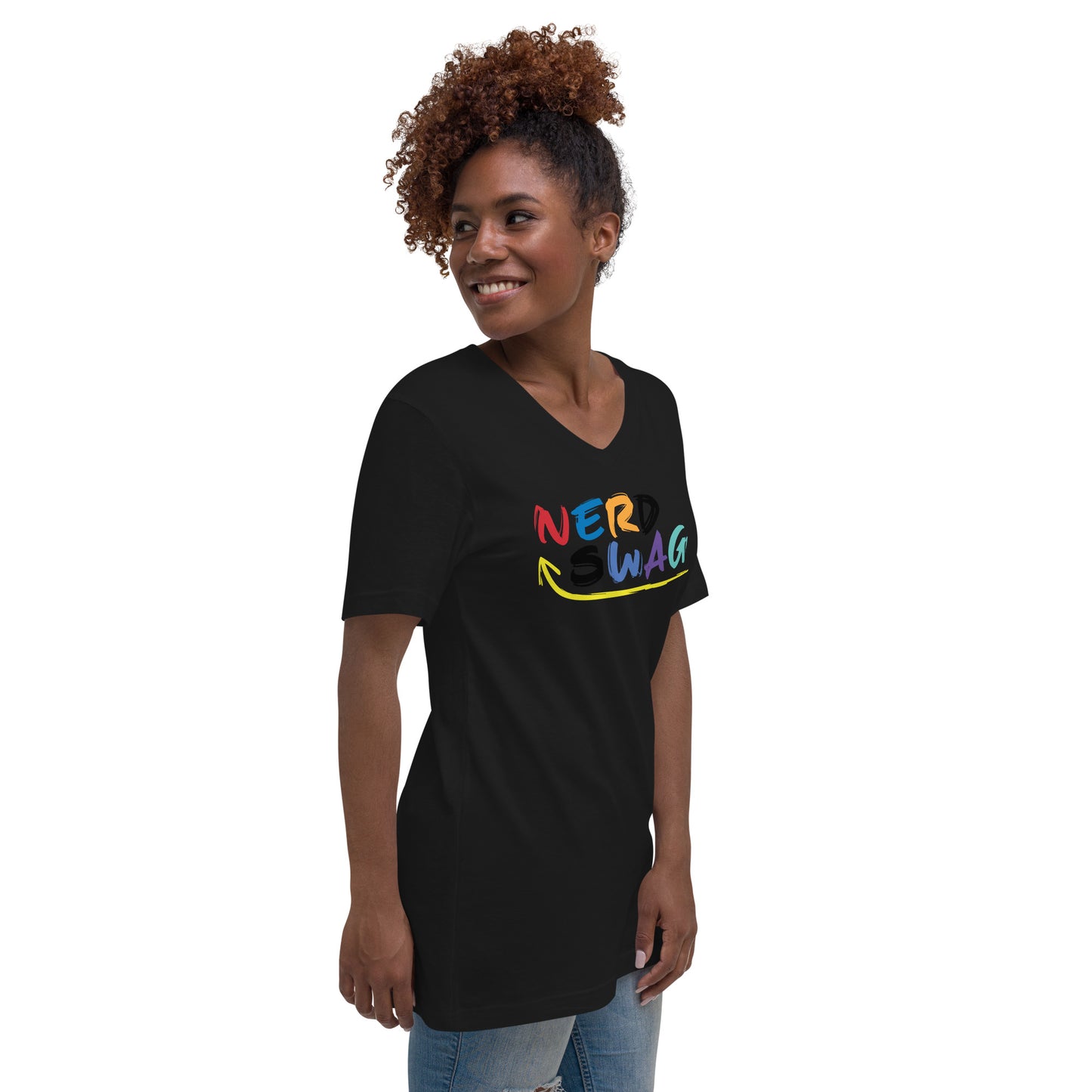 Unisex V-Neck Word Logo T-Shirt