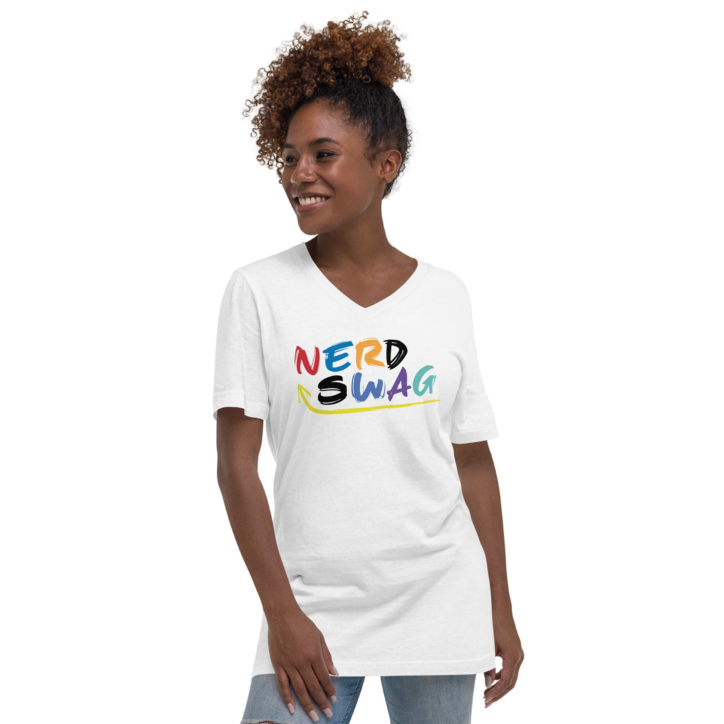 Unisex V-Neck Word Logo T-Shirt