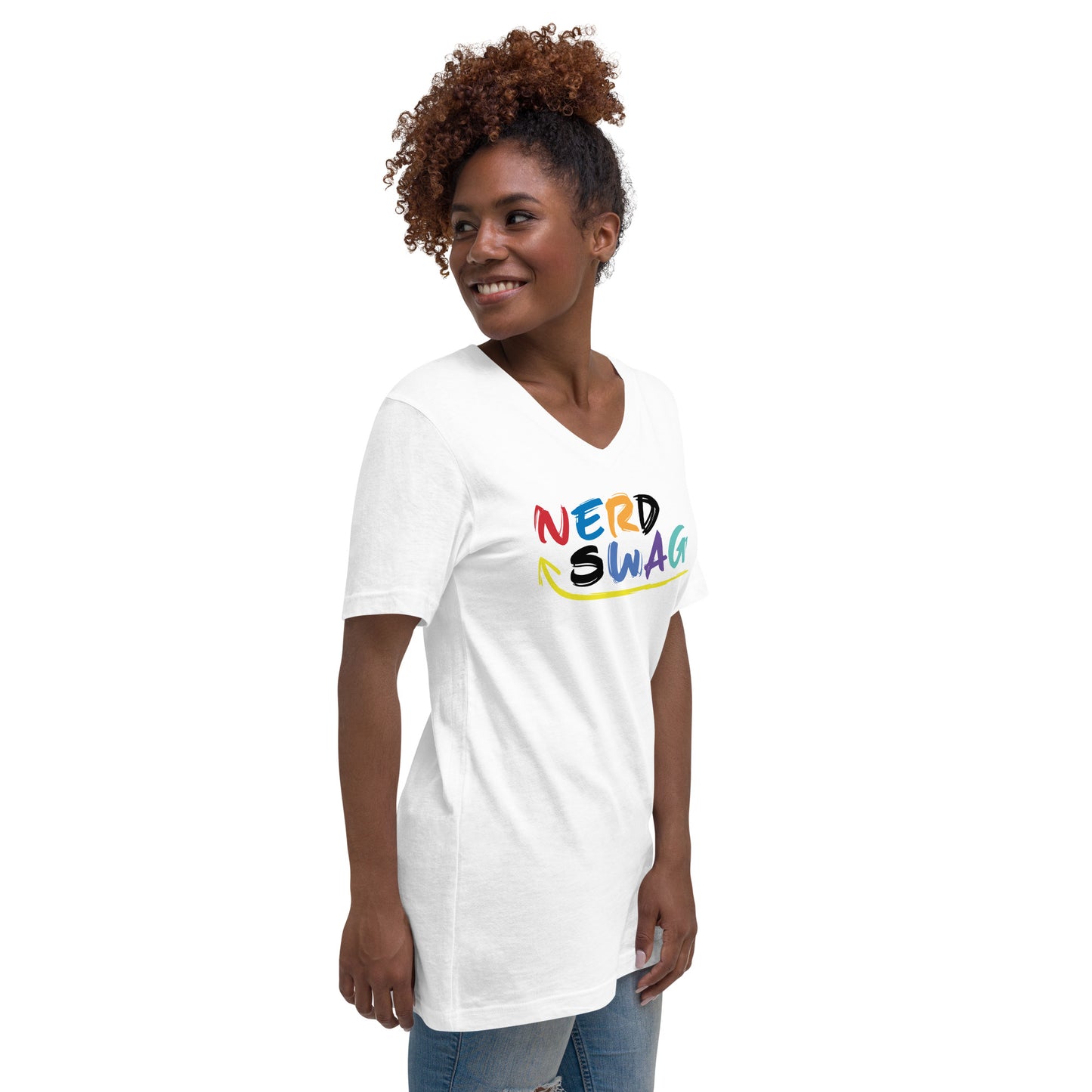 Unisex V-Neck Word Logo T-Shirt